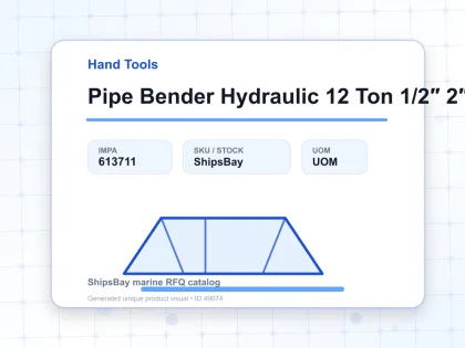 Pipe Bender Hydraulic 12 Ton 1/2″ 2″ - Hand Tools - IMPA 613711