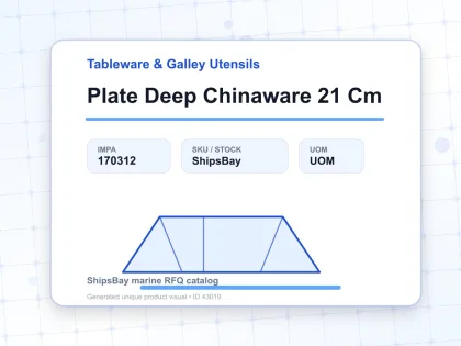 Plate Deep Chinaware 21 Cm - Tableware & Galley Utensils - IMPA 170312