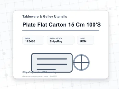 Plate Flat Carton 15 Cm 100’S - Tableware & Galley Utensils - IMPA 170486