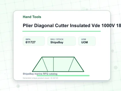 Plier Diagonal Cutter Insulated Vde 1000V 180 Mm - Hand Tools - IMPA 611727