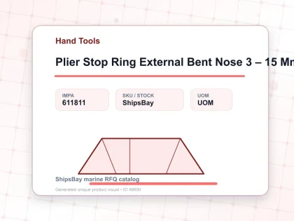 Plier Stop Ring External Bent Nose 3 – 15 Mm 125 Mm - Hand Tools - IMPA 611811