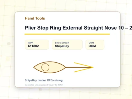 Plier Stop Ring External Straight Nose 10 – 25 Mm 150 Mm - Hand Tools - IMPA 611802