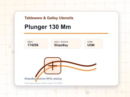 Plunger 130 Mm - Tableware & Galley Utensils - IMPA 174256