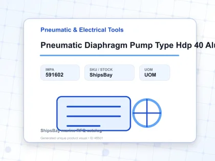 Pneumatic Diaphragm Pump Type Hdp 40 Alum / Buna 1 1/2″ Sempo - Pneumatic & Electrical Tools - IMPA 591602