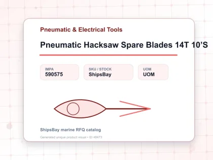 Pneumatic Hacksaw Spare Blades 14T 10’S - Pneumatic & Electrical Tools - IMPA 590575