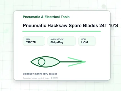 Pneumatic Hacksaw Spare Blades 24T 10’S - Pneumatic & Electrical Tools - IMPA 590578