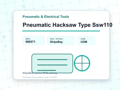 Pneumatic Hacksaw Type Ssw110 - Pneumatic & Electrical Tools - IMPA 590571