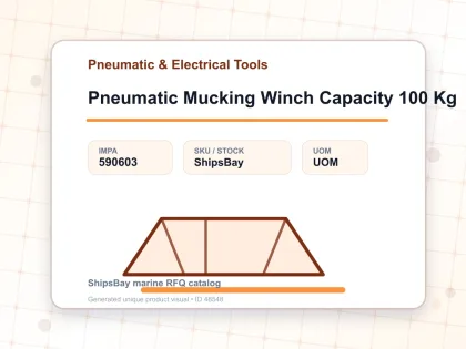 Pneumatic Mucking Winch Capacity 100 Kg - Pneumatic & Electrical Tools - IMPA 590603