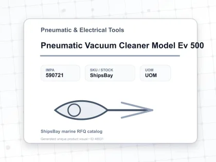 Pneumatic Vacuum Cleaner Model Ev 500 - Pneumatic & Electrical Tools - IMPA 590721