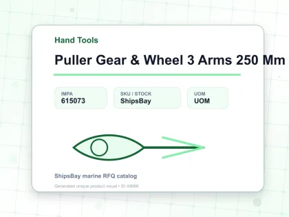 Puller Gear & Wheel 3 Arms 250 Mm - Hand Tools - IMPA 615073