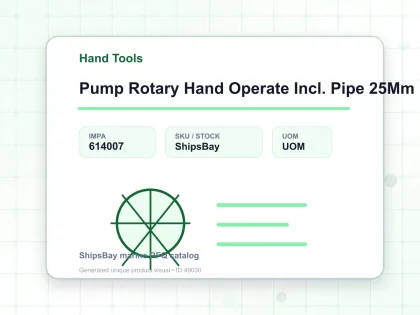 Pump Rotary Hand Operate Incl. Pipe 25Mm - Hand Tools - IMPA 614007