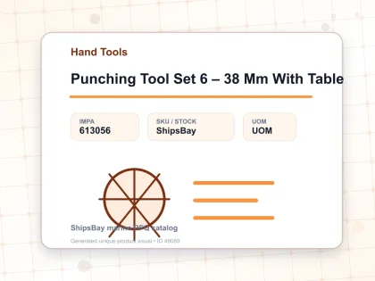 Punching Tool Set 6 – 38 Mm With Table - Hand Tools - IMPA 613056
