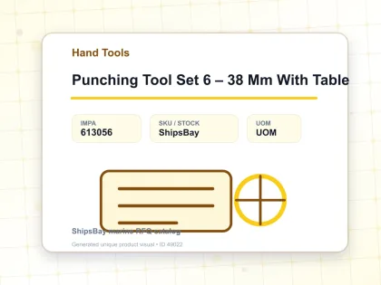 Punching Tool Set 6 – 38 Mm With Table - Hand Tools - IMPA 613056