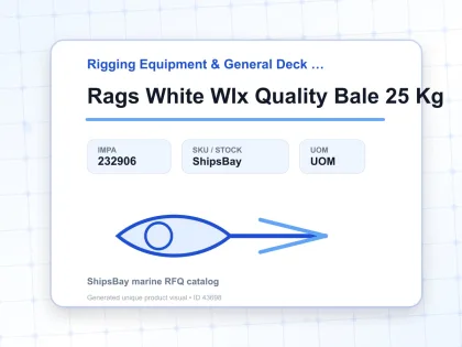 Rags White Wlx Quality Bale 25 Kg - Rigging Equipment & General Deck Items - IMPA 232906