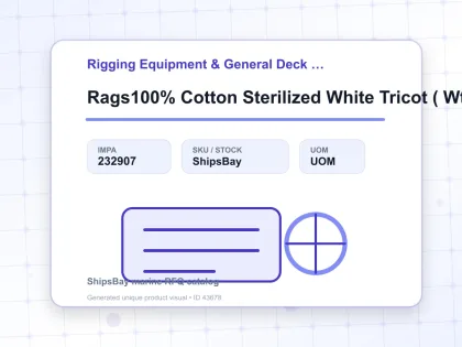 Rags100% Cotton Sterilized White Tricot ( Wtr ) Bale 25 Kg - Rigging Equipment & General Deck Items - IMPA 232907