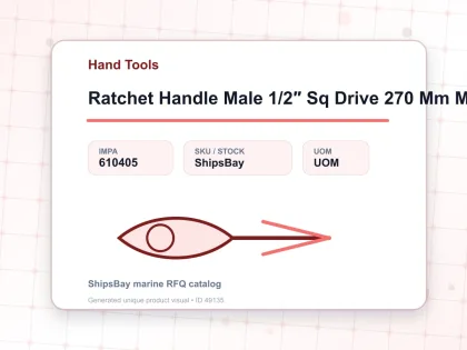 Ratchet Handle Male 1/2″ Sq Drive 270 Mm Mannesmann - Hand Tools - IMPA 610405