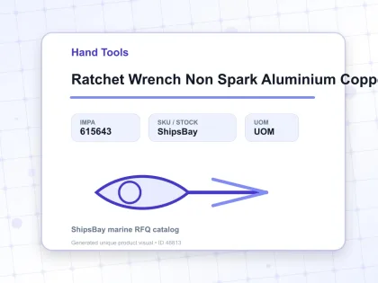 Ratchet Wrench Non Spark Aluminium Copper Alloy 22 Mm - Hand Tools - IMPA 615643