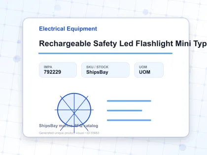 Rechargeable Safety Led Flashlight Mini Type 110/220V - Electrical Equipment - IMPA 792229