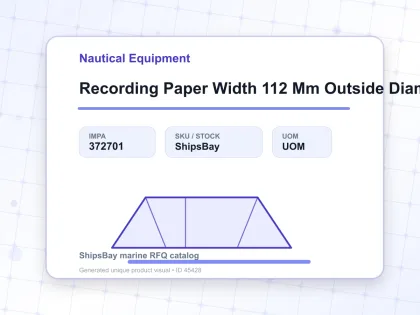 Recording Paper Width 112 Mm Outside Diam 45 Mm - Nautical Equipment - IMPA 372701