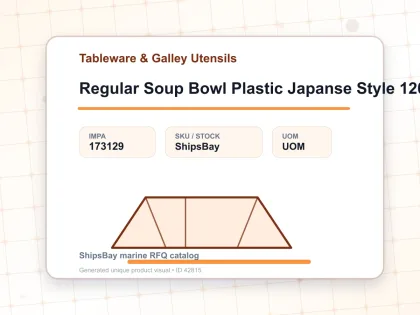 Regular Soup Bowl Plastic Japanse Style 120 Mm - Tableware & Galley Utensils - IMPA 173129