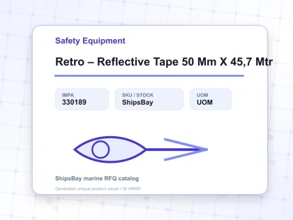 Retro – Reflective Tape 50 Mm X 45,7 Mtr - Safety Equipment - IMPA 330189