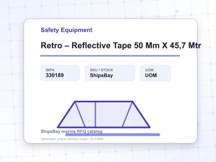Retro – Reflective Tape 50 Mm X 45,7 Mtr - Safety Equipment - IMPA 330189