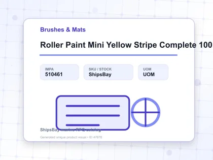 Roller Paint Mini Yellow Stripe Complete 100 Mm 4″ - Brushes & Mats - IMPA 510461