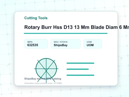 Rotary Burr Hss D13 13 Mm Blade Diam 6 Mm Shank Diam - Cutting Tools - IMPA 632535