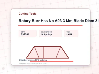 Rotary Burr Hss No A03 3 Mm Blade Diam 3 Mm Shank Diam - Cutting Tools - IMPA 632501