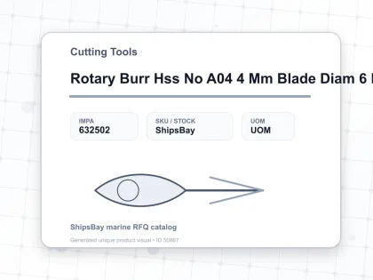 Rotary Burr Hss No A04 4 Mm Blade Diam 6 Mm Shank Diam - Cutting Tools - IMPA 632502