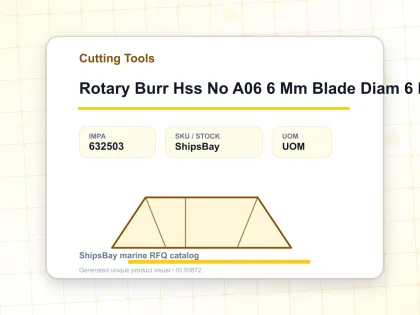 Rotary Burr Hss No A06 6 Mm Blade Diam 6 Mm Shank Diam - Cutting Tools - IMPA 632503