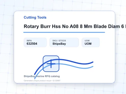 Rotary Burr Hss No A08 8 Mm Blade Diam 6 Mm Shank Diam - Cutting Tools - IMPA 632504
