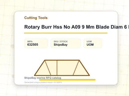 Rotary Burr Hss No A09 9 Mm Blade Diam 6 Mm Shank Diam - Cutting Tools - IMPA 632505