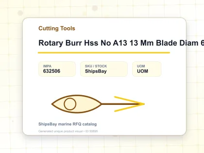 Rotary Burr Hss No A13 13 Mm Blade Diam 6 Mm Shank Diam - Cutting Tools - IMPA 632506