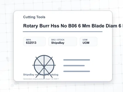 Rotary Burr Hss No B06 6 Mm Blade Diam 6 Mm Shank Diam - Cutting Tools - IMPA 632513