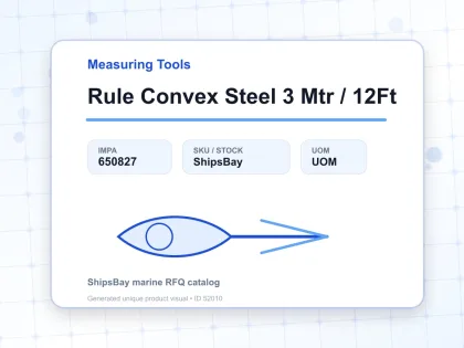 Rule Convex Steel 3 Mtr / 12Ft - Measuring Tools - IMPA 650827