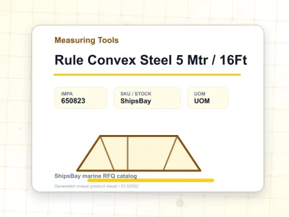 Rule Convex Steel 5 Mtr / 16Ft - Measuring Tools - IMPA 650823