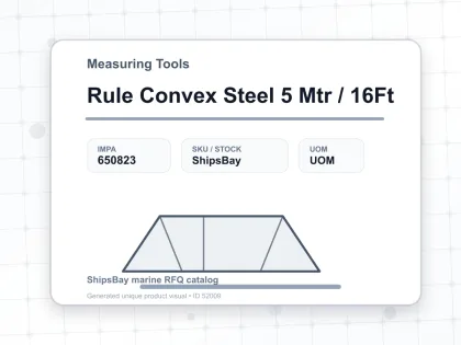 Rule Convex Steel 5 Mtr / 16Ft - Measuring Tools - IMPA 650823