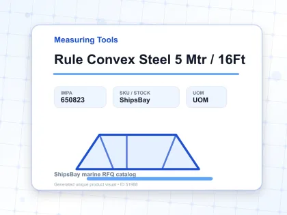 Rule Convex Steel 5 Mtr / 16Ft - Measuring Tools - IMPA 650823