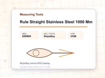 Rule Straight Stainless Steel 1000 Mm - Measuring Tools - IMPA 650804