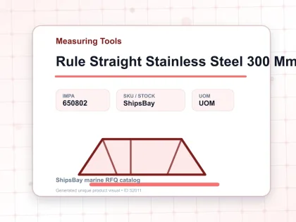Rule Straight Stainless Steel 300 Mm - Measuring Tools - IMPA 650802
