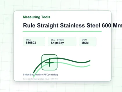 Rule Straight Stainless Steel 600 Mm - Measuring Tools - IMPA 650803