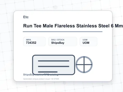 Run Tee Male Flareless Stainless Steel 6 Mm X 1/4″ - Etc - IMPA 734352