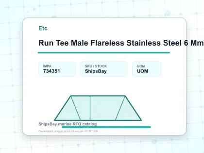 Run Tee Male Flareless Stainless Steel 6 Mm X 1/8″ - Etc - IMPA 734351