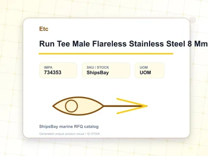 Run Tee Male Flareless Stainless Steel 8 Mm X 1/8″ - Etc - IMPA 734353