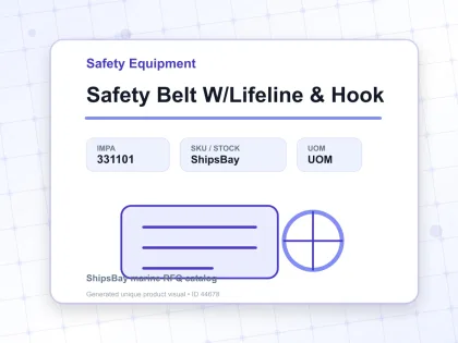 Safety Belt W/Lifeline & Hook - Safety Equipment - IMPA 331101