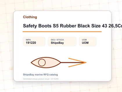 Safety Boots S5 Rubber Black Size 43 26,5Cm - Clothing - IMPA 191220