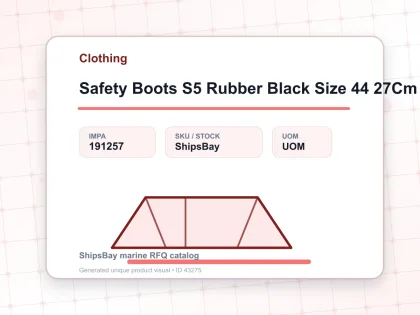 Safety Boots S5 Rubber Black Size 44 27Cm - Clothing - IMPA 191257
