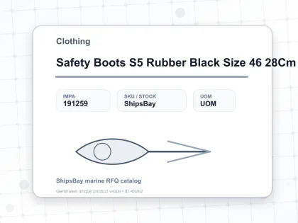 Safety Boots S5 Rubber Black Size 46 28Cm - Clothing - IMPA 191259