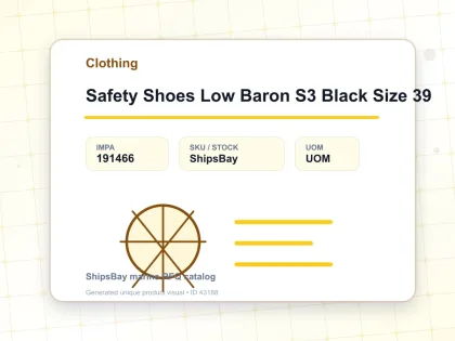 Safety Shoes Low Baron S3 Black Size 39 - Clothing - IMPA 191466